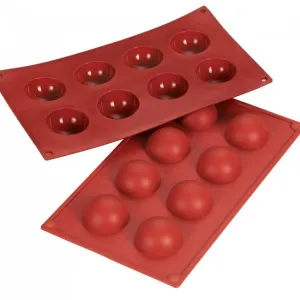 Форма силиконовая ПОЛУСФЕРА 8 ячеек. Форма силиконовая ПОЛУСФЕРА 8 ячеек.